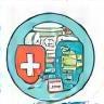 Icon representing pharmacy and wellness products